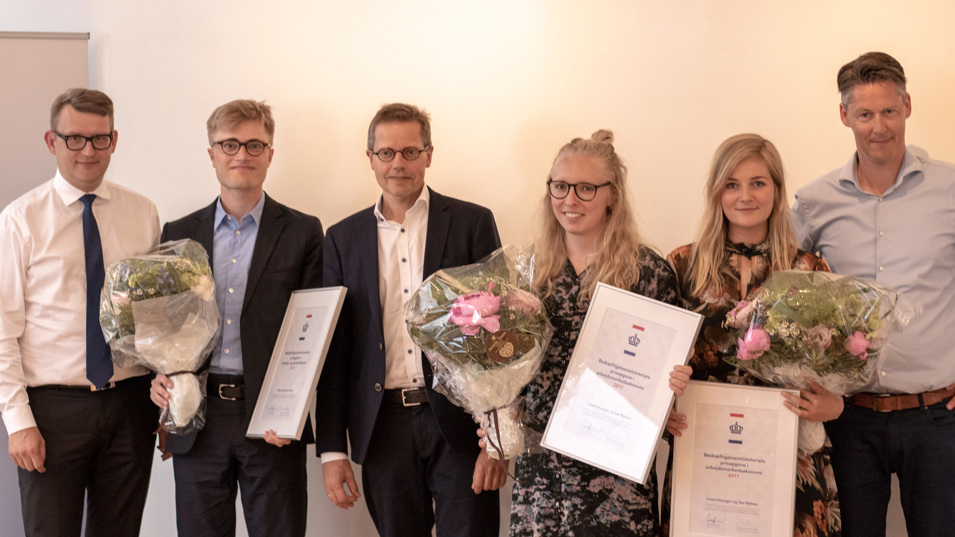 Billede fra prisoverrækkelsen 2017