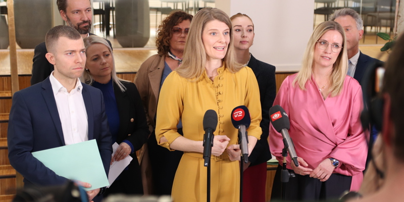 Billede fra doorstep i Beskæftigelsesministeriet om beskæftigelsesreform